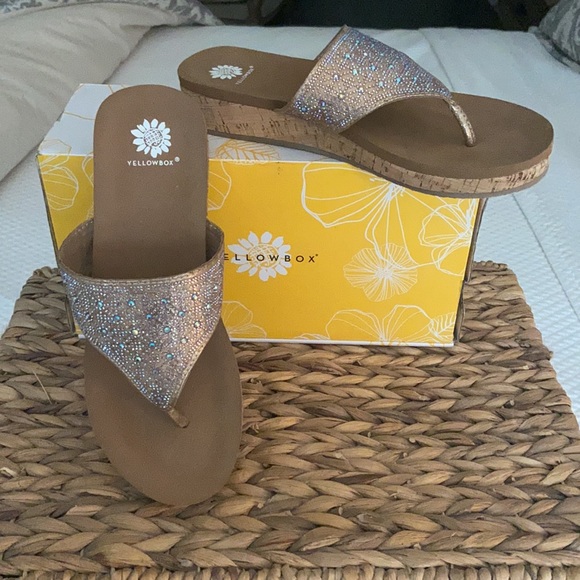 Yellow Box Shoes Yellow Box Cristal Wedge Sandals Poshmark